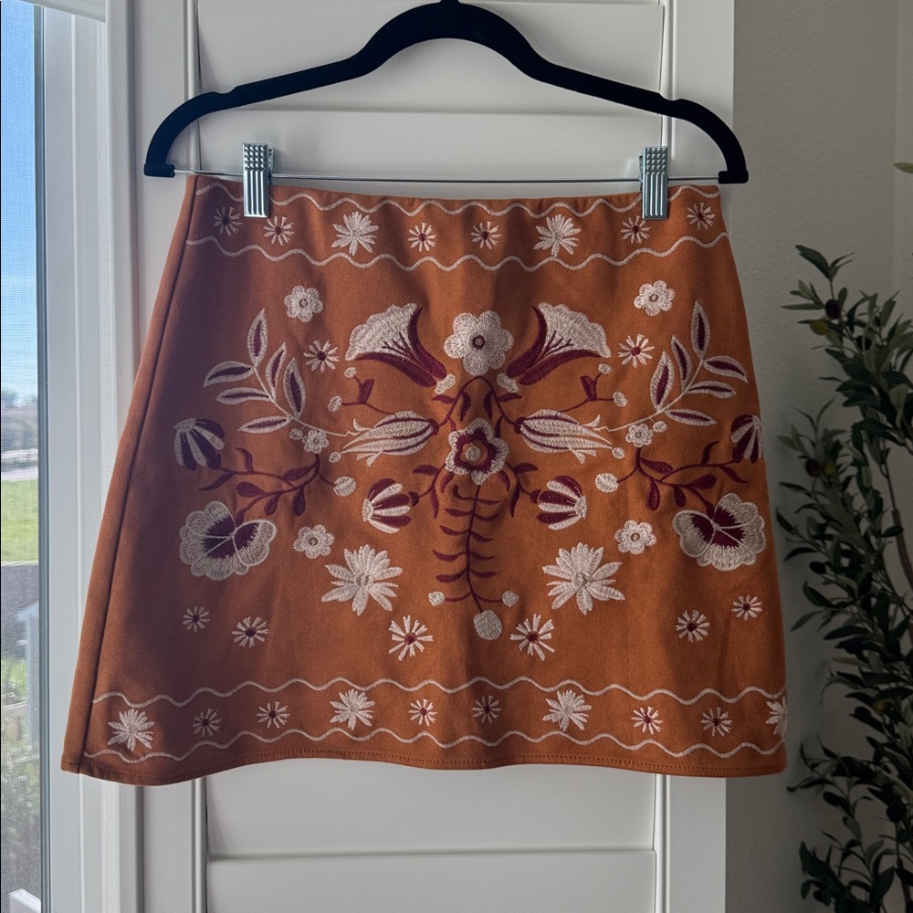 Mi Ami Embroidered Mini Skirt